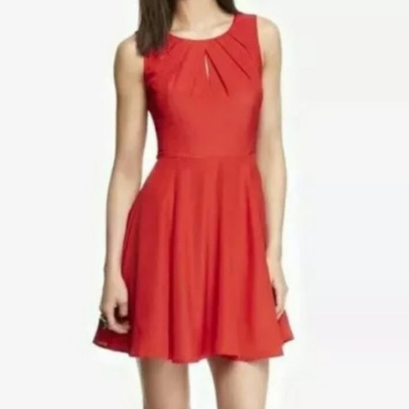 Express Dresses & Skirts - Express Keyhole Pleated Fit & Flare Dress